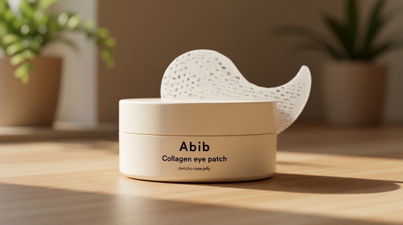 Abib Collagen Peptide Eye Patches for Wrinkles & Fine Line with Jericho Rose Jelly, 60 Count, Korean Skin Care