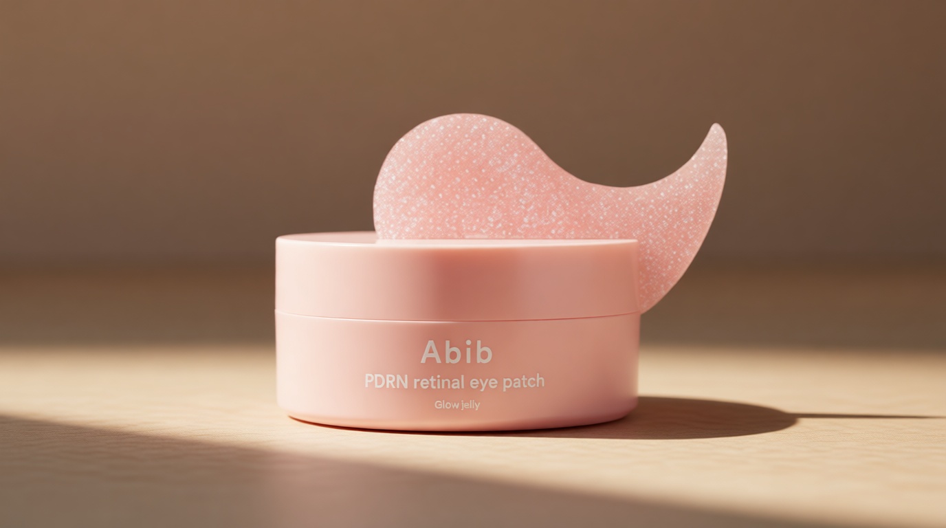 Abib PDRN Retinal Eye Patches for Rejuvenating & Puffy Eyes with Glow Jelly, Niacinamide, 60 Count, Korean Skin Care