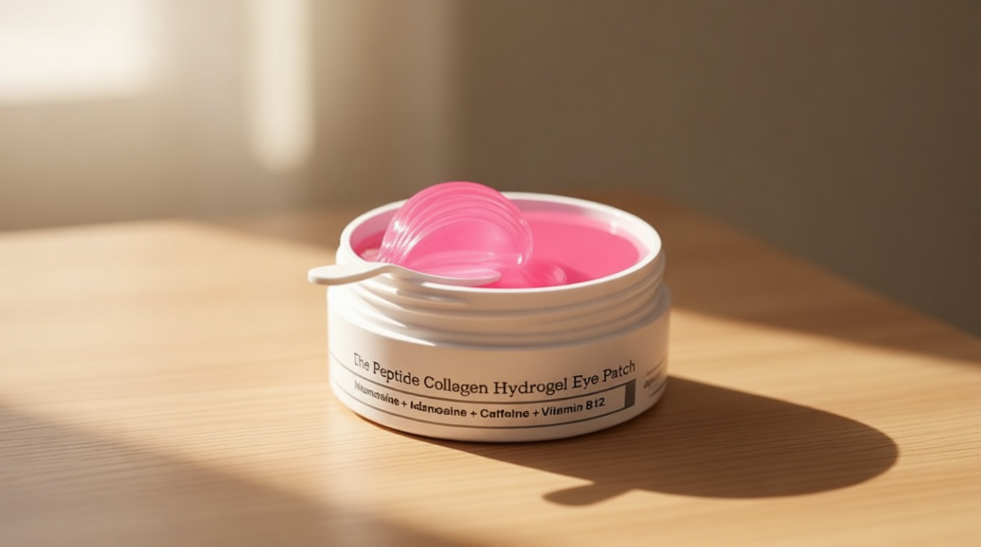 COSRX Pink Peptides Collagen Hydrogel Eye Patch for Puffy Eyes, Dark Circles & Fine Lines, Cooling Under Eye Patches (60), Korean Skin Care