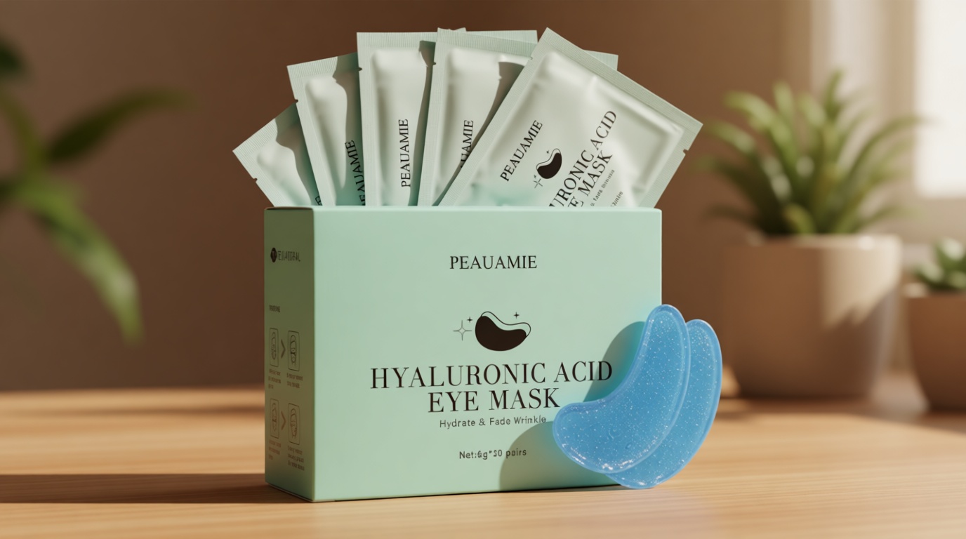 PEAUAMIE Under Eye Patchs Hyaluronic Acid Eye Mask for Dark Circles and Puffiness Wrinkle Eye Bags 30 Pairs