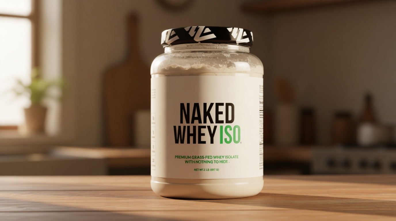 NAKED Whey Isolate Protein - Only 2 Ingredients, 30g Grass-Fed Protein, Zero Carb, Unflavored, Undenatured, Non-GMO, No Soy, Gluten-Free, No Preservatives - 28 Servings