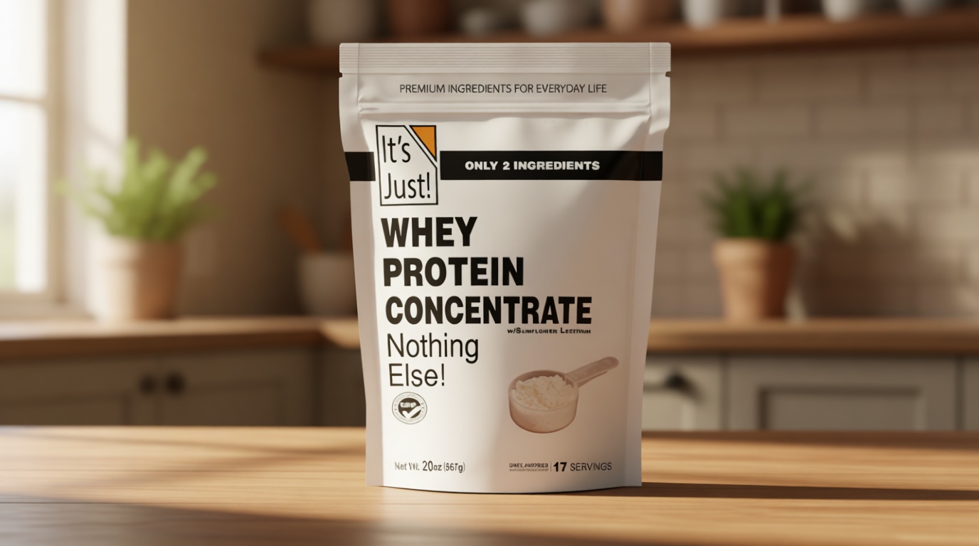 It's Just! - 100% Whey Protein Concentrate, GLP-1 Friendly, Made in USA, No RBST/rBGH Hormones, Premium WPC-80, No Added Flavors or Artificial Sweeteners (1.25 Pound, Unflavored)