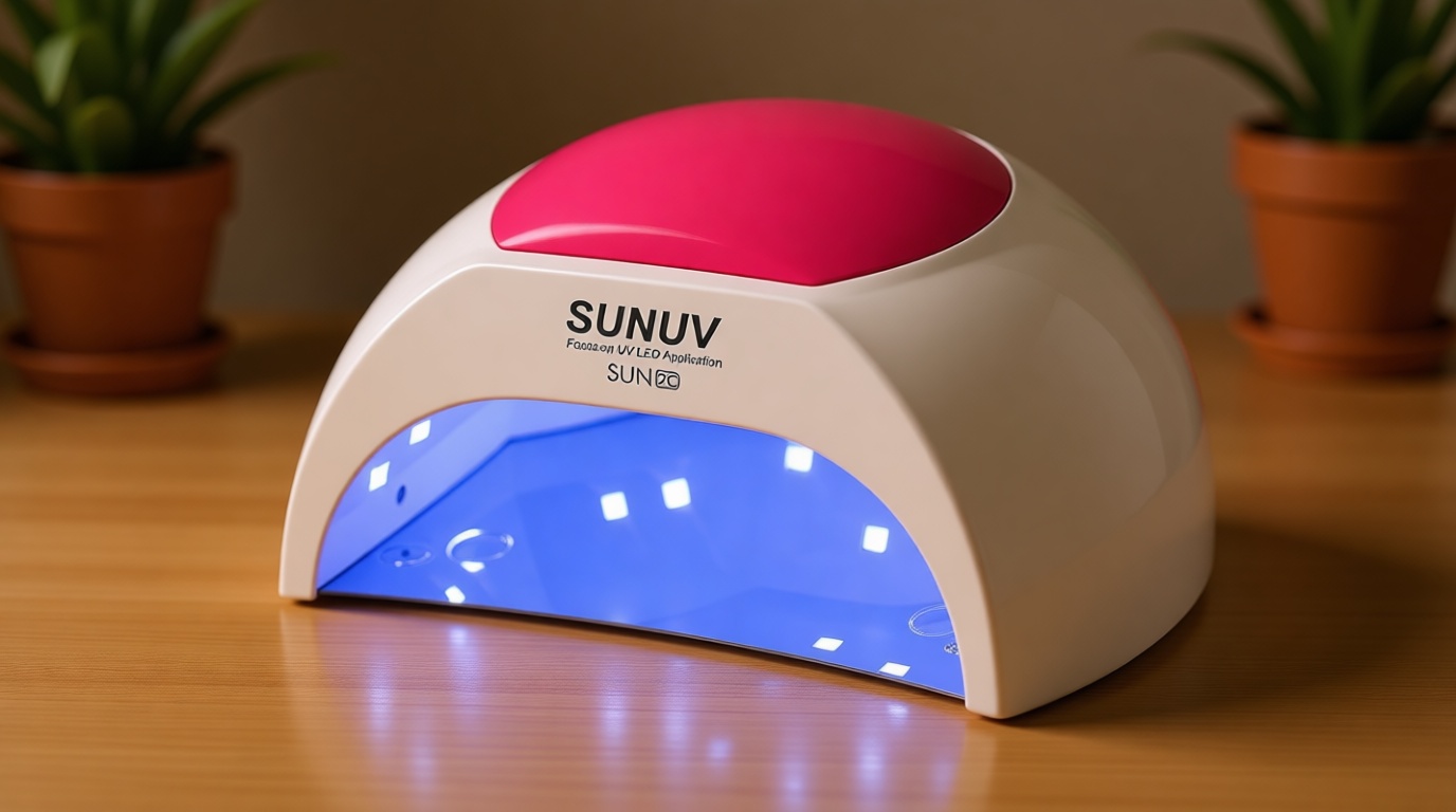 SUNUV SUN2C UV Light for Nails, UV LED Nail Lamp with 4 Timer Settings, Curing Lights Compatible with All Gel Polish Rose