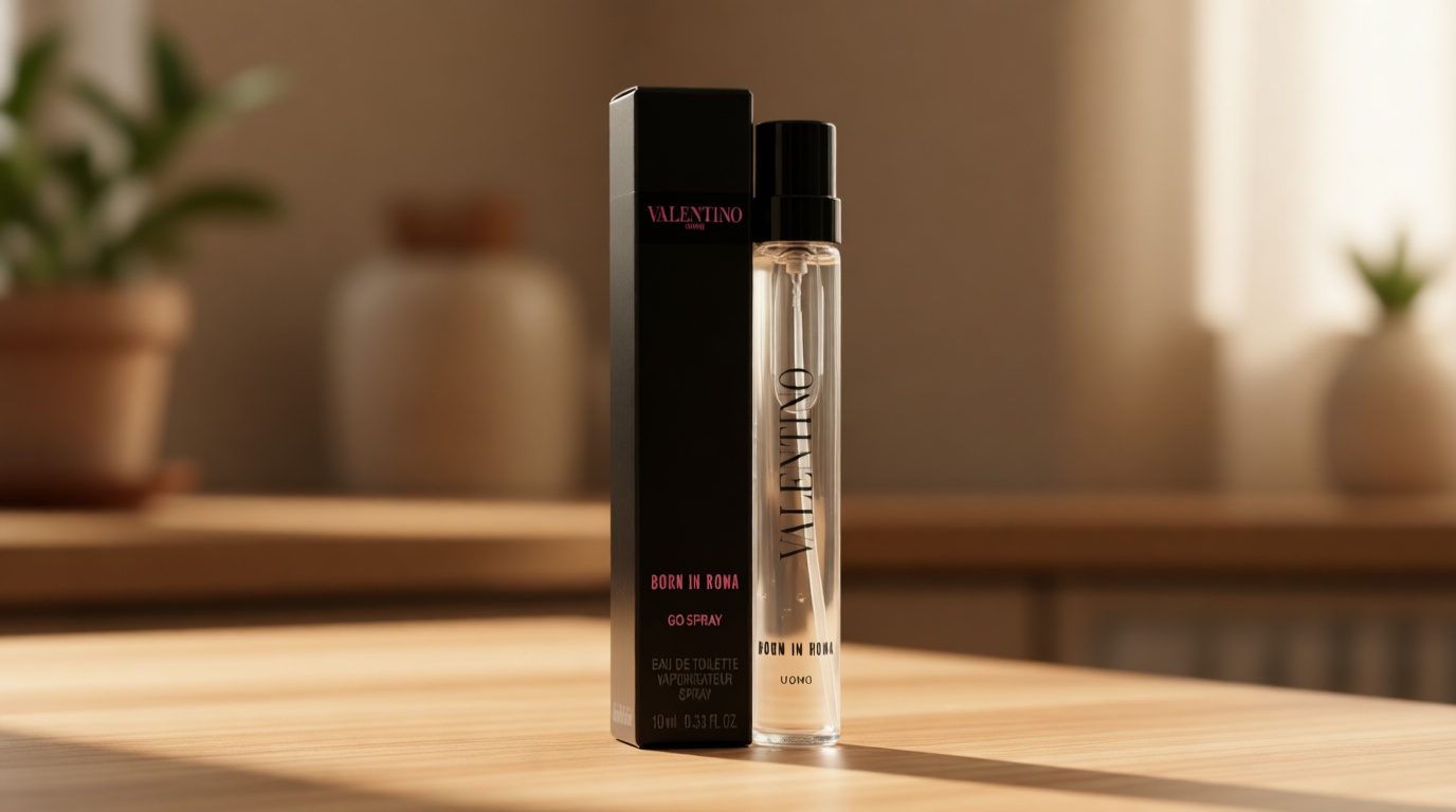 Valentino Uomo Born in Roma for Men 0.33 oz Eau de Toilette Go Spray