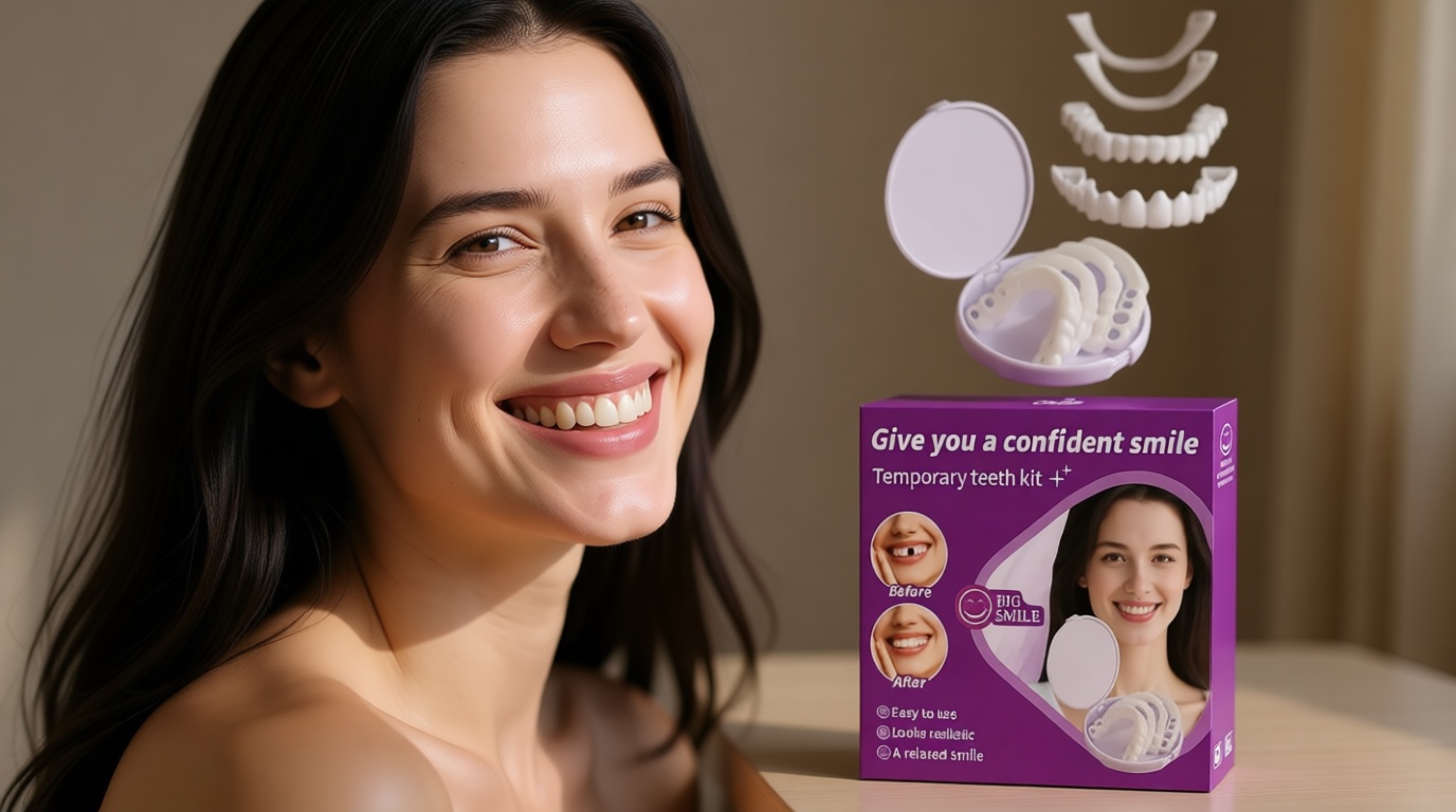 Veneers Teeth for Women and Men, Tooth Replacement Kit, Nature and Comfortable (1 Count (Pack of 1))-AAZ6