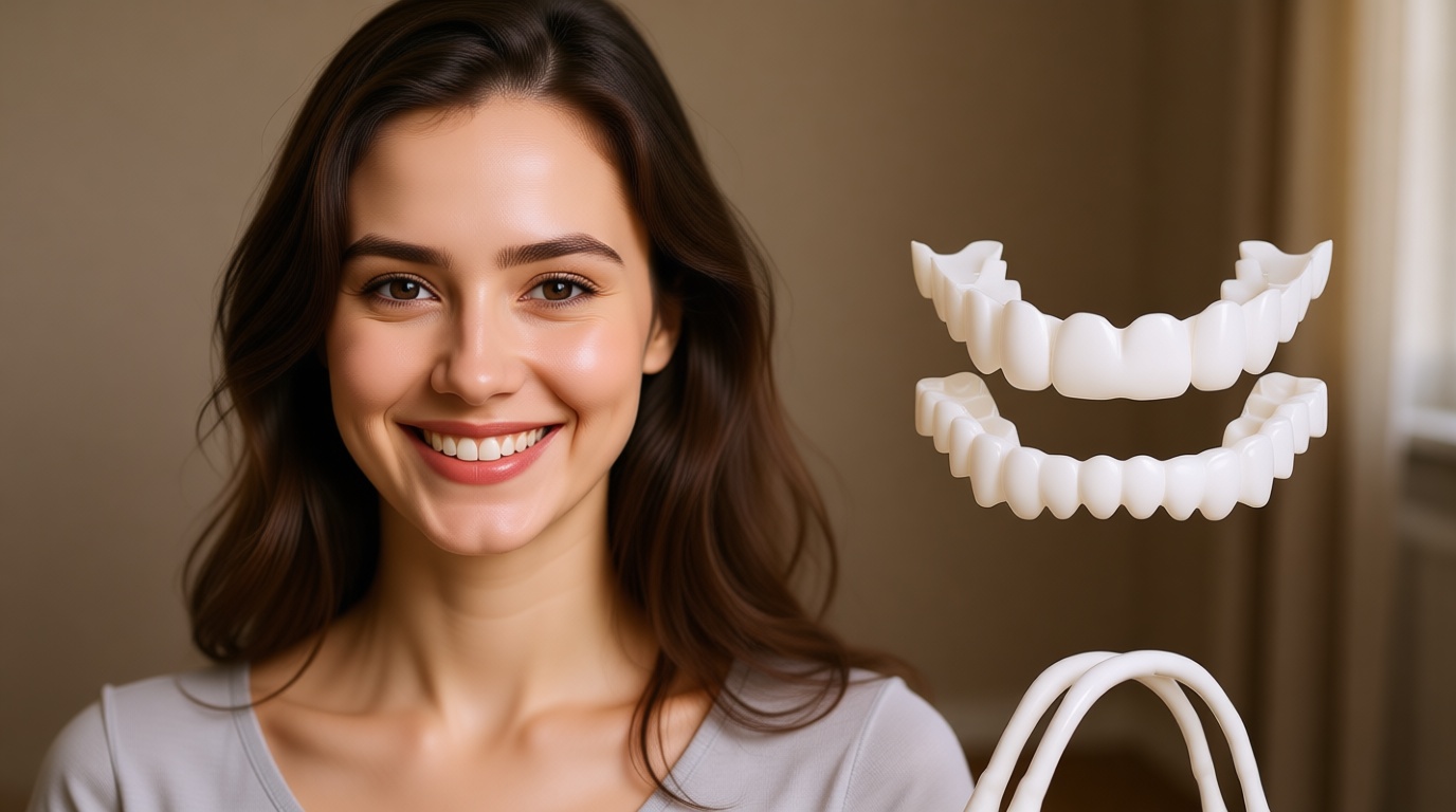 Snap on Veneers Teeth for Women and Men, Temporary Tooth Replacement Kit, Dentures False Teeth, Nature and Comfortable