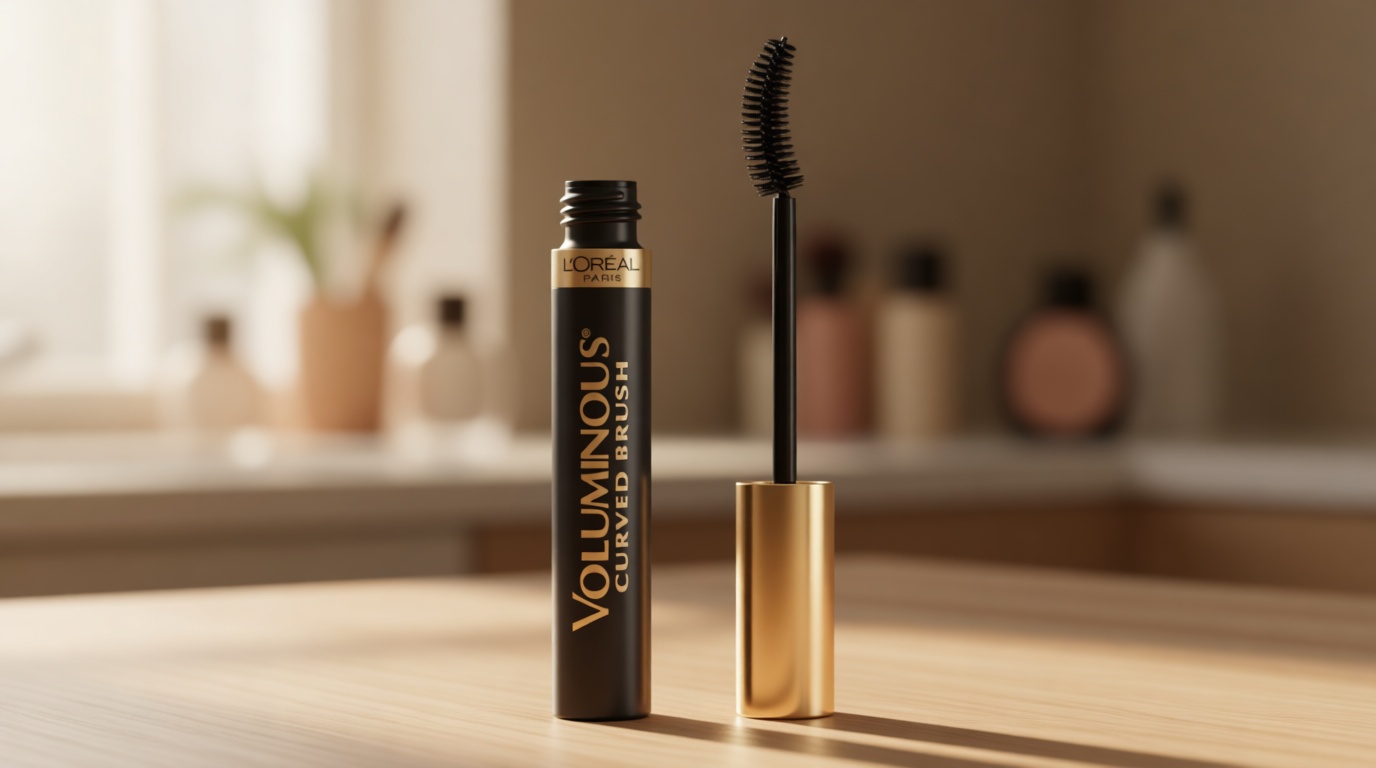 L’Oréal Paris Makeup Voluminous Original Curved Brush Mascara, Black, 0.28 Fl Oz