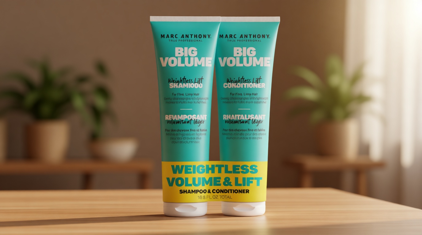 Marc Anthony Big Volume Hair Shampoo & Conditioner Set for Fine, Thin Hair - Lightweight Volumizing Shampoo & Conditioner for Gentle Cleansing - Frizz-Free & Sulfate-Free Hair Care Product