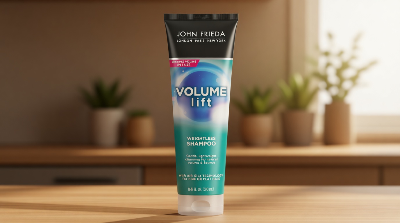 John Frieda Volume Lift Weightless Shampoo, Lightweight Volumizing Shampoo with Air-Silk Technology for Fine or Flat Hair, Adds Natural Fullness, Safe for Color-Treated Hair, 8.45 Oz