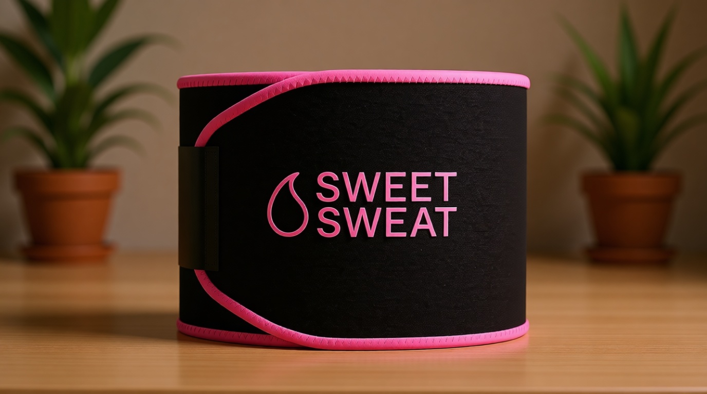Sports Research Sweet Sweat Waist Trimmer (Core Series) - Premium Sweat Enhancing Fitness Band for Women & Men