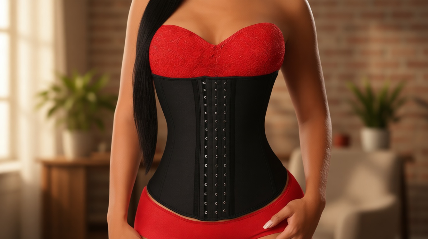 YIANNA Women's Underbust Latex Sport Girdle Waist Trainer Corsets Hourglass Body Shaper