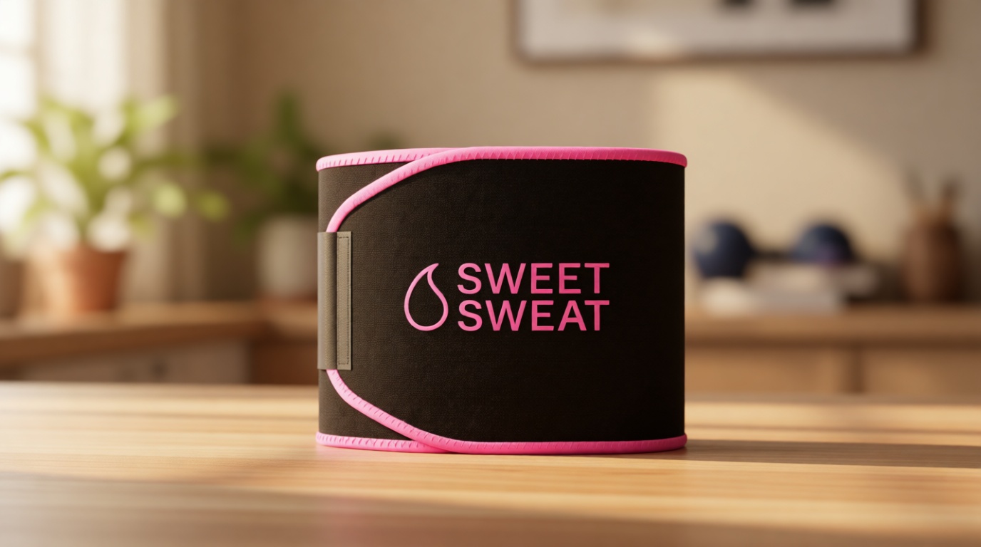 Sports Research Sweet Sweat Waist Trimmer (Core Series) - Premium Sweat Enhancing Fitness Band for Women & Men