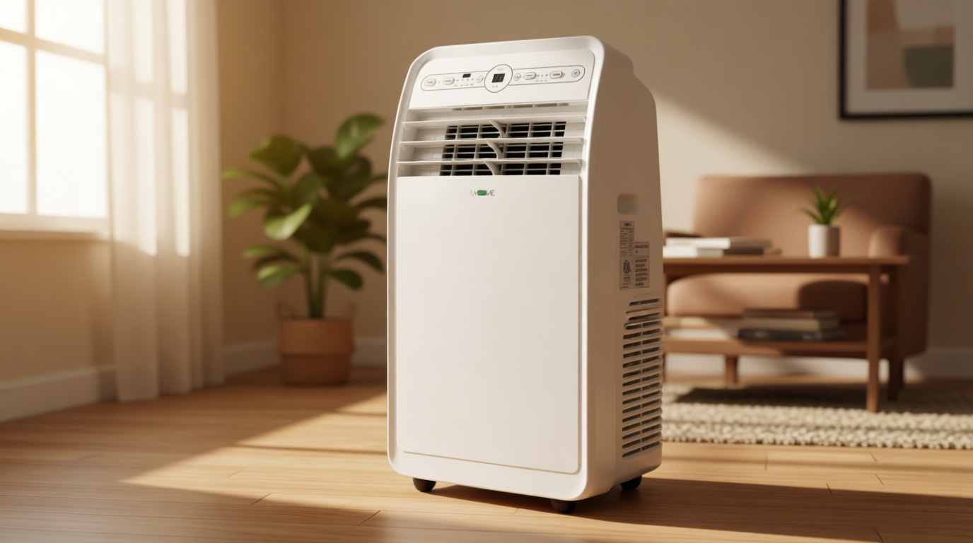 Uhome 12000 BTU Portable Air Conditioner w/Heater up to 450 Sq. Ft, Ac Heater Combo Window Unit, Portable AC Unit with Dehumidifier & Fan, Cools & Heats,Remote Control and Window Kit Included,White