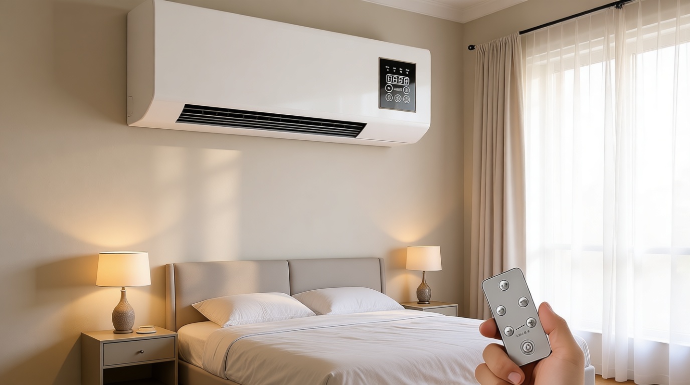 Portable Wall Air Conditioner Fan 2 In 1 Wall Mounted Heating System, Quiet Ac Fan Heater Combo Unit for Living Room Bedroom Office, Smart Air Conditioner with Remote Control(White)