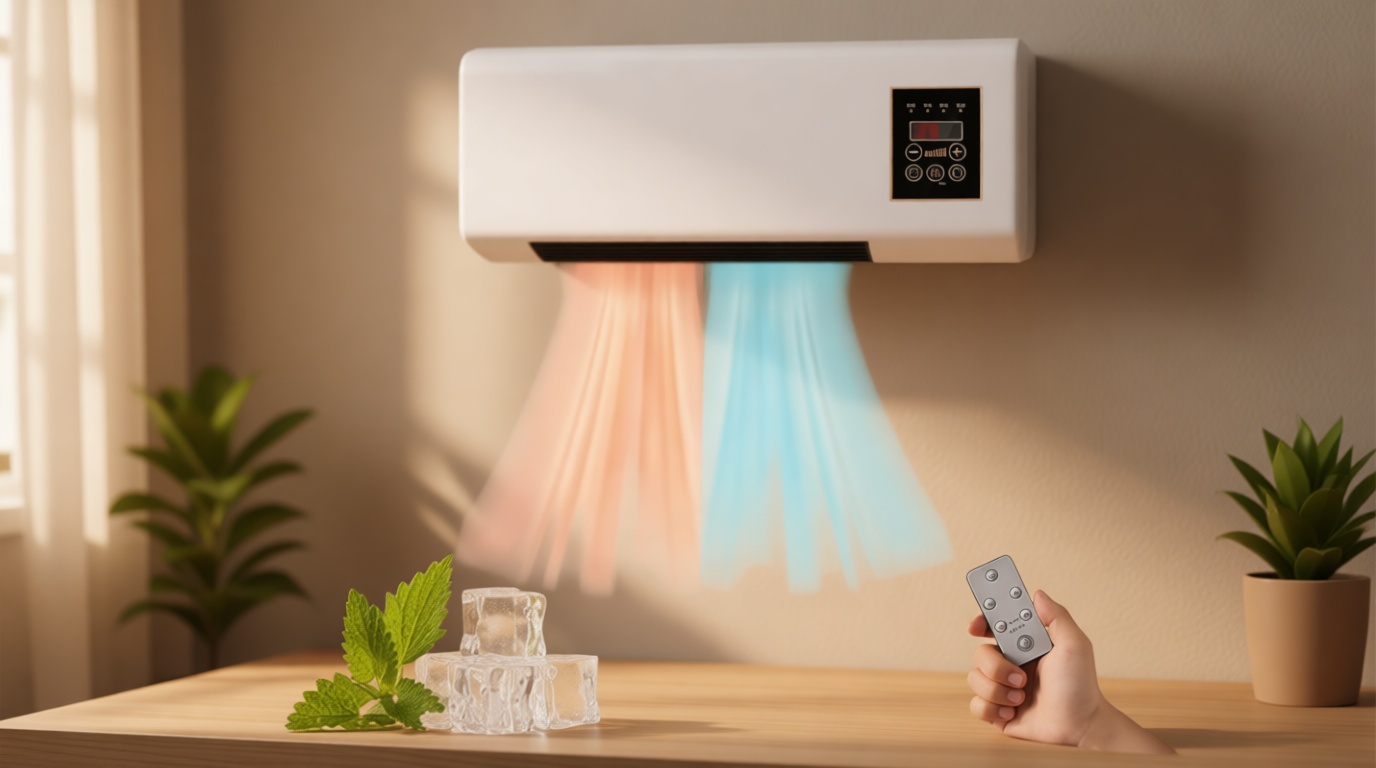 Ductless Air Conditioners,wall Ac Unit No Windows Needed, Fast Natural Wind/heating,2000w,portable Wall Mounted Air Conditioner,wall Mounted with Remote Control & Timer