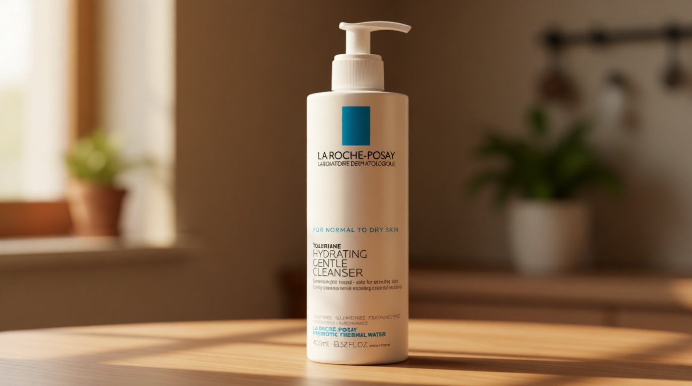 La Roche-Posay Toleriane Hydrating Gentle Face Cleanser, Hydrating Facial Cleanser With Niacinamide + Ceramides, Daily Face Wash For Dry Skin To Normal Skin, Sensitive Skin Tested, Fragrance Free