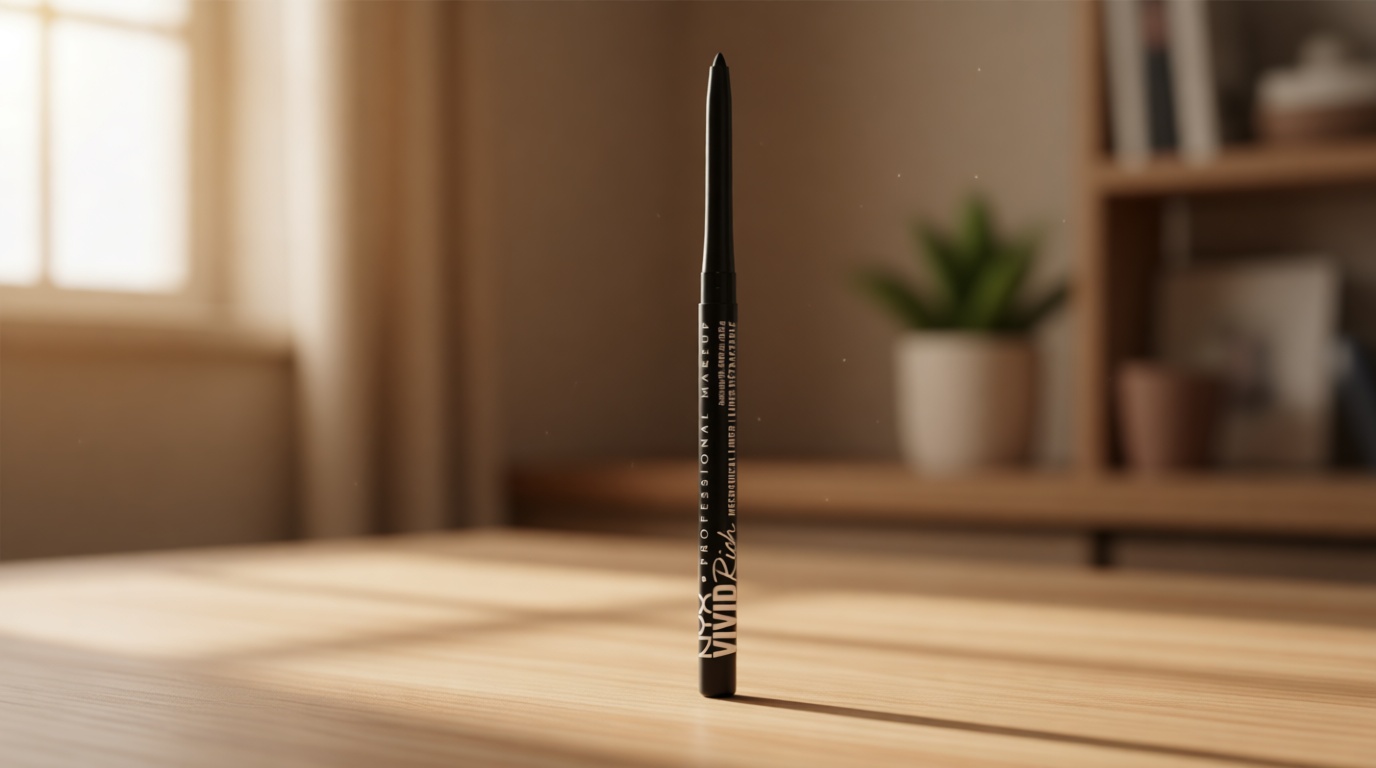 NYX PROFESSIONAL MAKEUP Mechanical Eye Pencil,Vivid Rich Mechanical, Creamy Retractable Eyeliner - Always Onyx, Black Eyeliner