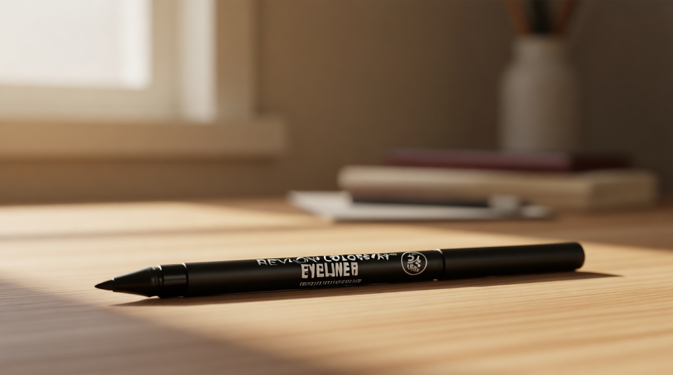 REVLON ColorStay Pencil Waterproof Eyeliner, Smudge-Proof, Eye Makeup with Built-In Sharpener, Packaging May Vary, 201 Black, 0.01 oz