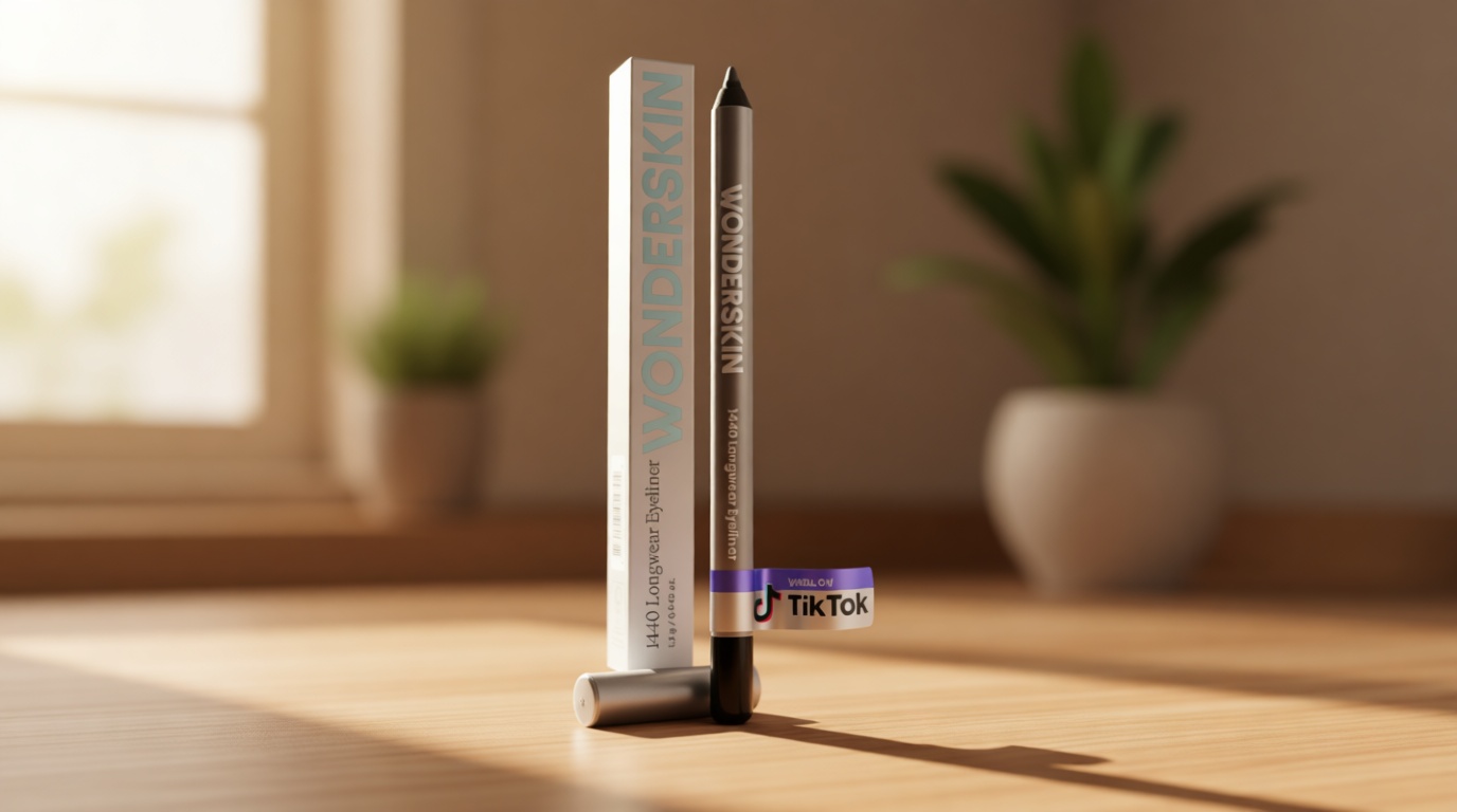 Wonderskin Eyeliner Pencil, 1440 Longwear Deep Black Eyeliner Pencil - Waterproof, Sharpenable & Smudge Proof (Liquorice) ClimatePartner certified