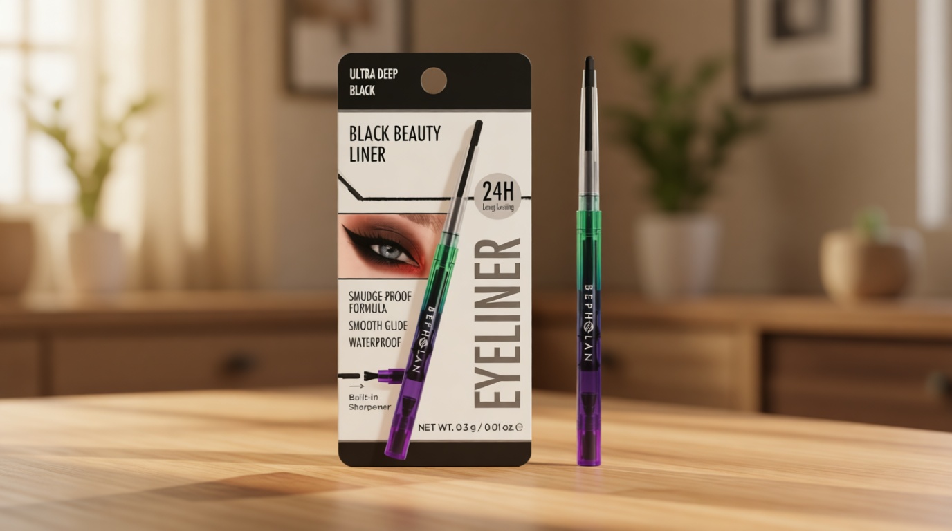 BEPHOLAN Black Eyeliner Pencils,Waterproof Gel Eyeliner Pencil Waterline Eye Liner Pen for Women Waterproof Smudge Proof Long-lasting (BLACK)