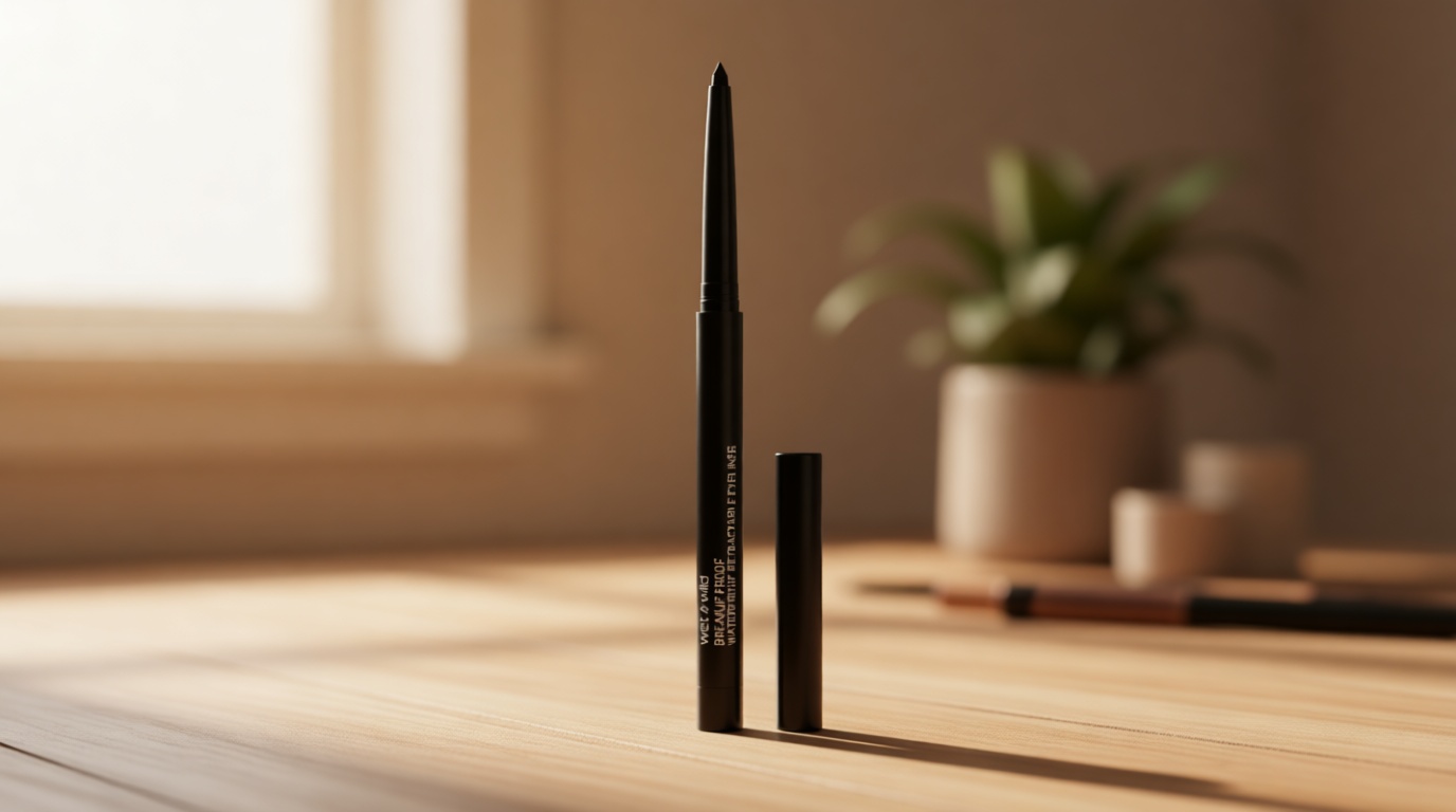 wet n wild Mega Last Breakup Proof Waterproof Retractable Gel Eyeliner - Ultra Pigmented 16-Hour Long Wear, Smudge Proof Satin Finish Formula, Cruelty-Free & Vegan - Charcoal