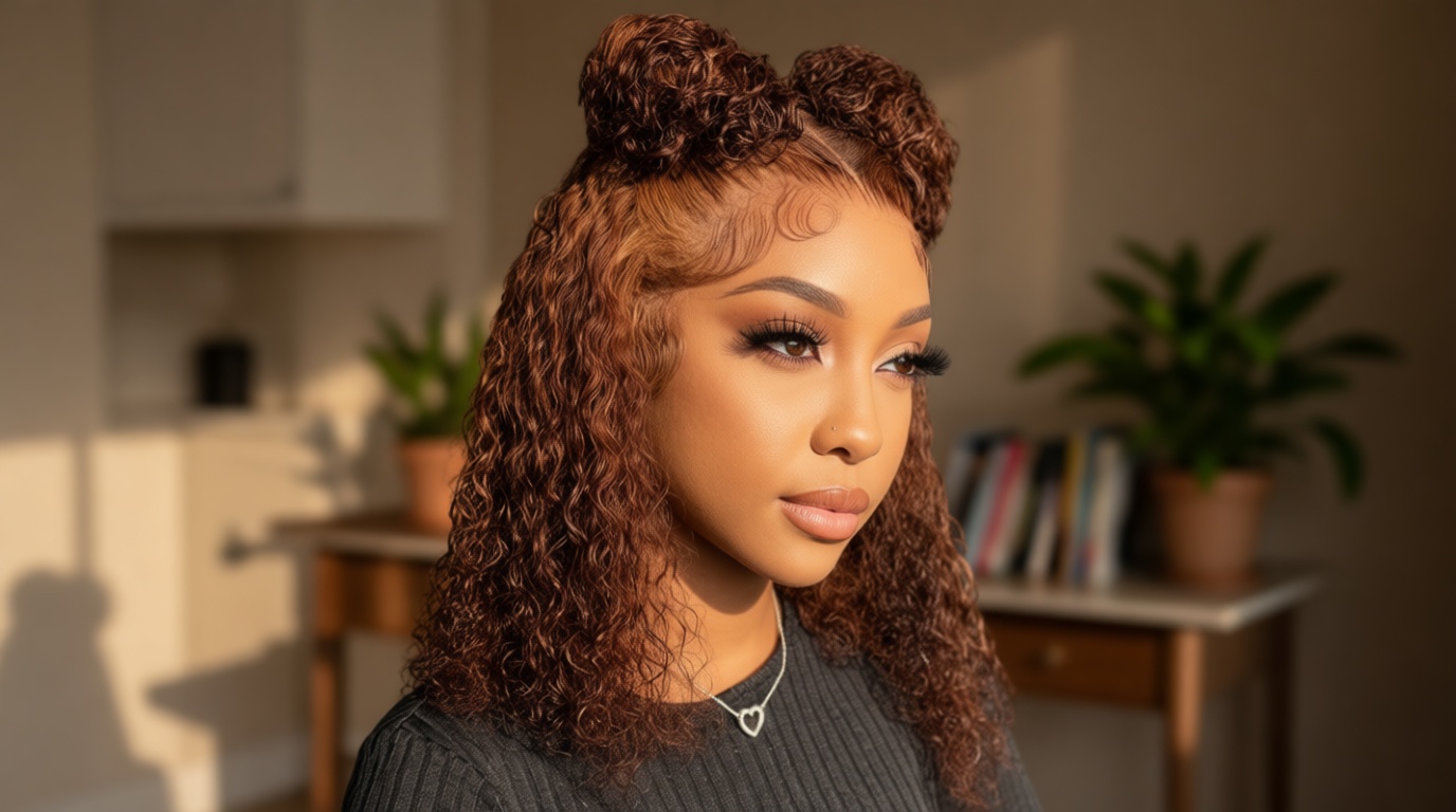 Curly Bob Wig Human Hair Deep Wave 13x4 HD Lace Front Wigs For Black Women Human Hair Pre Plucked Wear And Go Glueless Short Wet And Wavy Ombre Honey Blonde Highlight Color 4/27 14 Inch