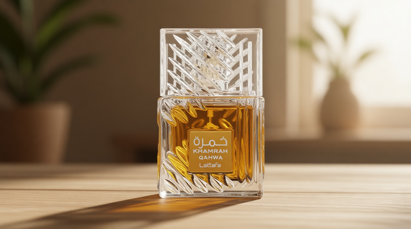 Lattafa Khamrah Qahwa - Vanilla, Warm Spicy, Cinnamon, Sweet - Eau de Parfum Long-Lasting Fragrance for Unisex, 3.40 Ounce / 100 ml