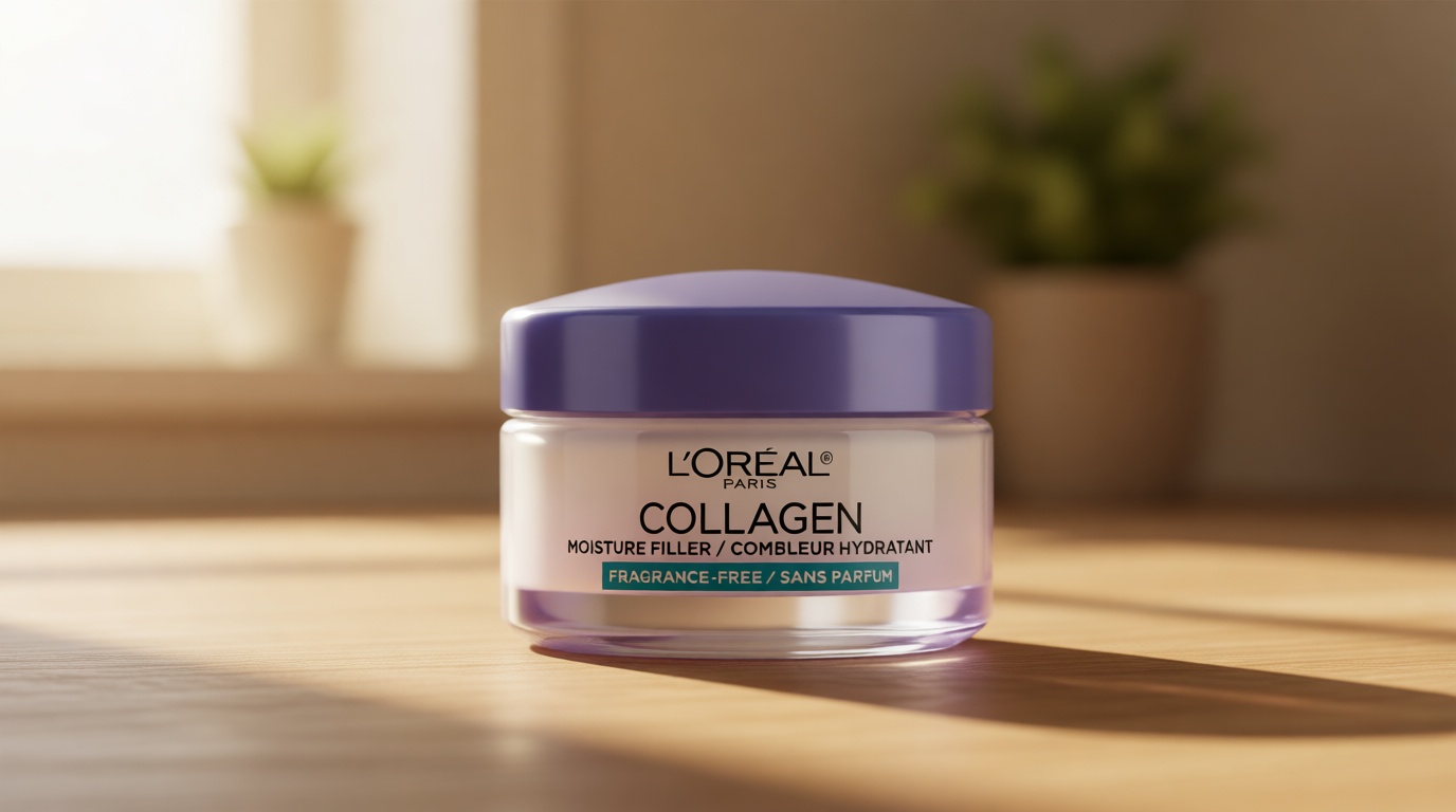 L'Oreal Paris Collagen Moisture Filler Facial Moisturizer, Anti Aging Face Cream, Non-Greasy Skin Care Formula For Up to 48HR Hydration, 1.7 oz