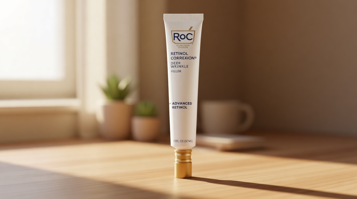 RoC Retinol Correxion Wrinkle Filler for Deep Wrinkles with Hyaluronic Acid & Retinol, Skin Care for Women and Men, 1 Fl Oz (Packaging May Vary)