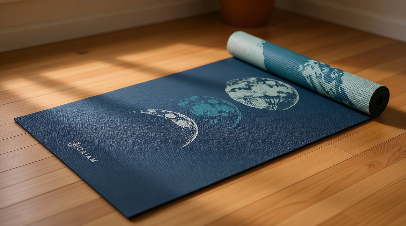 Gaiam Yoga Mat - Premium Print Reversible Extra Thick Non Slip Exercise & Fitness Mat for All Types of Yoga, Pilates & Floor Workouts