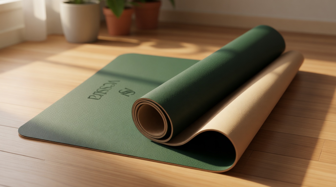 Premium Yoga Mat – Sweat-Activated Non-Slip PU Grip I Natural Rubber Base I 4mm for Yoga, Pilates & Workouts