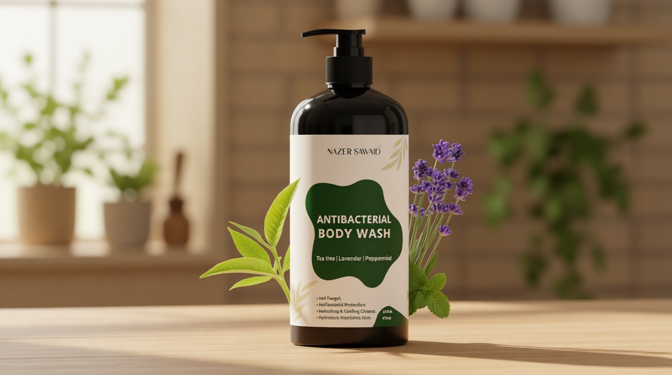Tea Tree Antifungal Body Wash – Antibacterial Soap for Jock Itch, Back Acne, Eczema & Body Odor – Peppermint & Lavender – For Men & Women – All Skin Types – 16 Oz