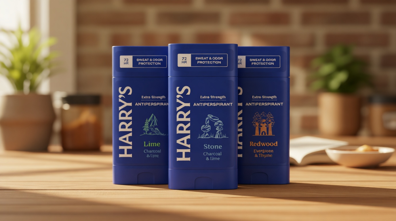 Harry's Extra-Strength Antiperspirant Deodorant, Sweat & Odor Control Antiperspirant for Men, Variety Pack - Stone, Redwood, Wildlands, 2.5 oz Pack of 3
