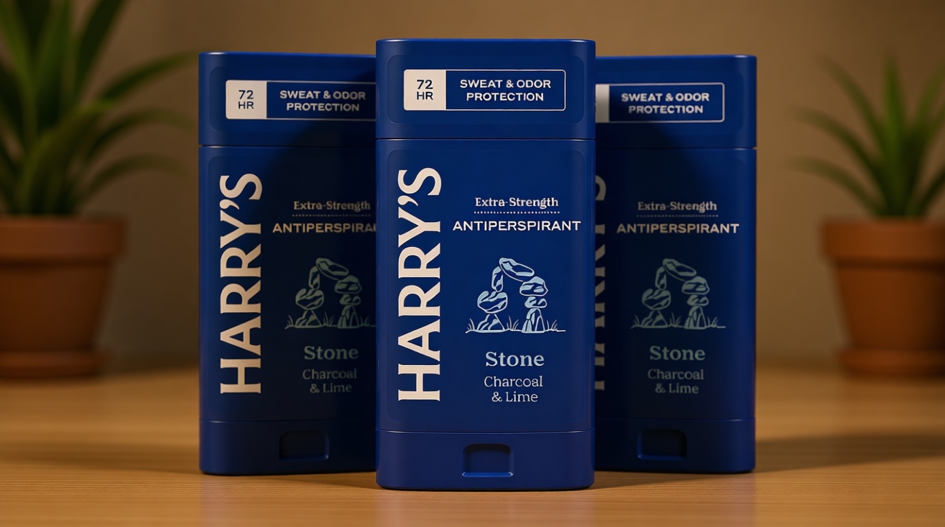 Harry's Extra-Strength Antiperspirant Deodorant, Sweat & Odor Control Antiperspirant for Men, Stone, 2.5 oz Pack of 3