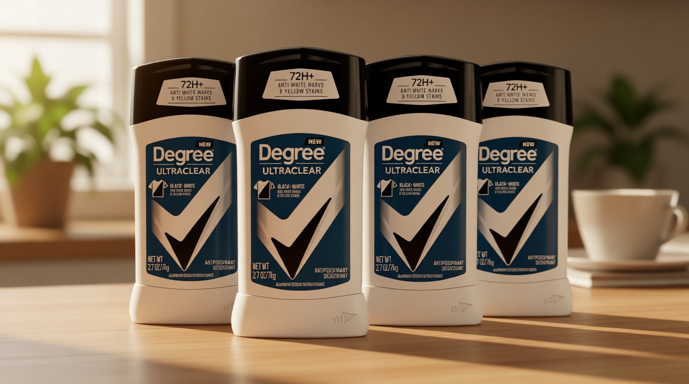 Degree Men UltraClear Antiperspirant Deodorant Black + White 72-Hour Sweat & Odor Protection Antiperspirant For Men With MotionSense Technology 2.7 Ounce (Pack of 4)