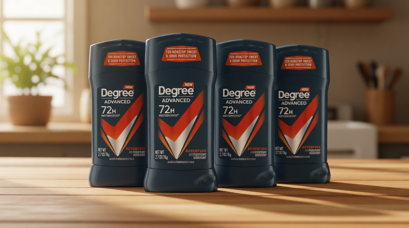 Degree Men Antiperspirant Deodorant Adventure Antiperspirant For Men With MotionSense Technology 2.7 oz, Pack of 4