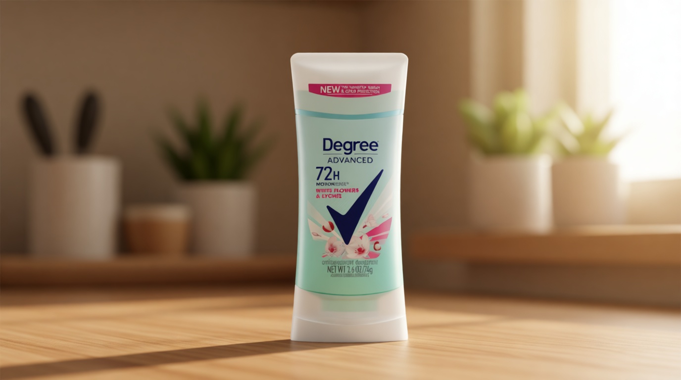 Degree Advanced Protection Antiperspirant Deodorant White Flowers & Lychee for 72-Hour Sweat & Odor Control for Women, with Body Heat Activated Technology, 2.6 oz