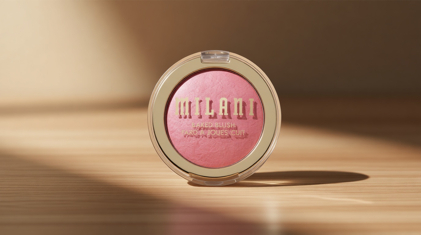 Milani Baked Blush, Updated Powder Blush for Cheeks, Cruelty Free Makeup - Shape, Contour & Highlight Face for a Shimmery or Matte Finish - Dolce Pink