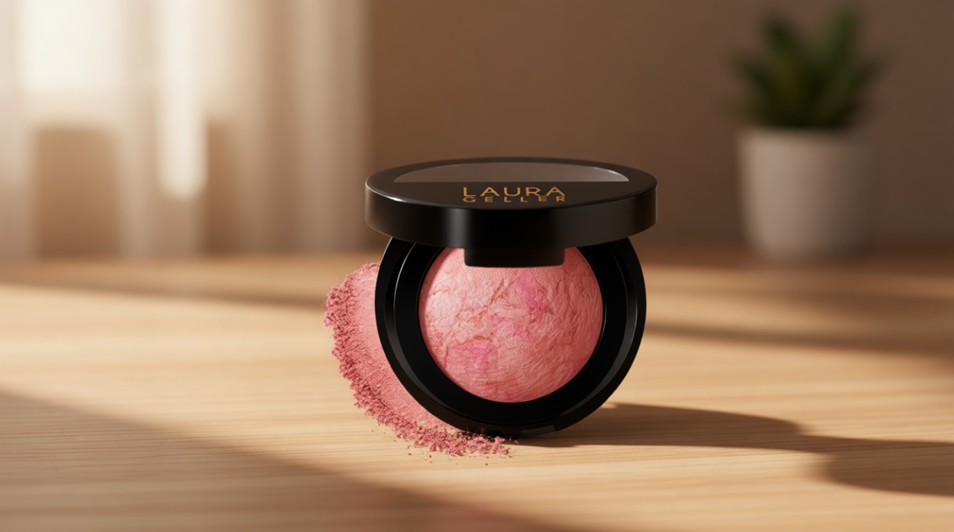 LAURA GELLER NEW YORK Baked Blush-n-Brighten for Mature Skin - 01 Pink Buttercream- Powder Blush Won't Settle into Fine Lines - Buildable Natural Finish – Longlasting Formula - Made in Italy​
