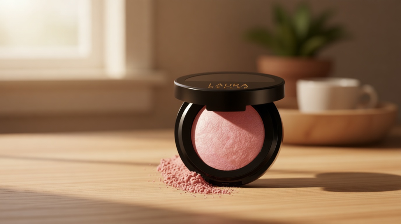 LAURA GELLER NEW YORK Baked Blush-n-Brighten for Mature Skin - 03 Ethereal Rose - Powder Blush Won't Settle into Fine Lines - Buildable Natural Finish – Longlasting Formula - Made in Italy​