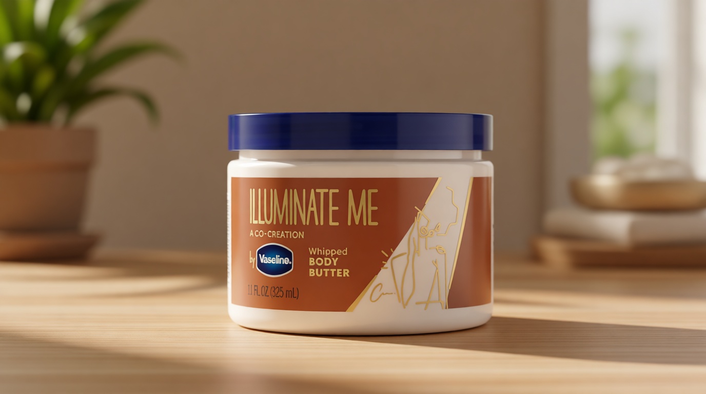Vaseline Illuminate Me Shea Butter Whipped Body Butter for Melanin Rich Skin Provides 24 Hour Moisturization for Dry Skin 11 oz