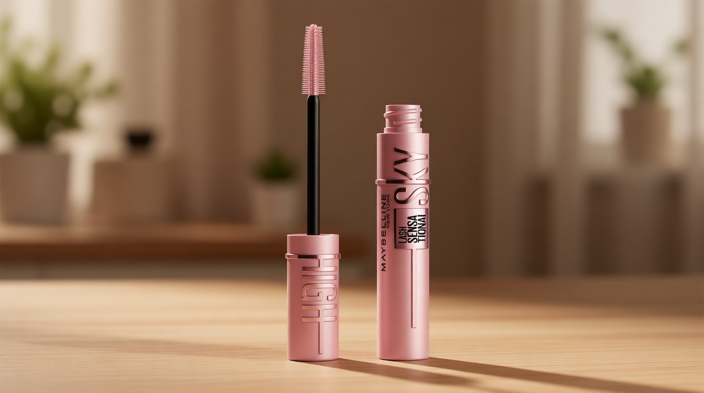 Maybelline Lash Sensational Sky High Washable Mascara Makeup, Volumizing, Lengthening, Defining, Curling, Multiplying, Buildable Formula, True Brown, 1 Count