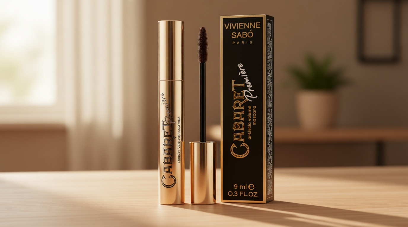 Vivienne Sabó Cabaret Premiere Brown Mascara, Volume and Length, Defining, Curling, No Flaking, No Clumping, Smudge Proof, Washable, Cruelty-Free, Made in Europe, (05 Brown), 0.3 Fl Oz, 1 Pack
