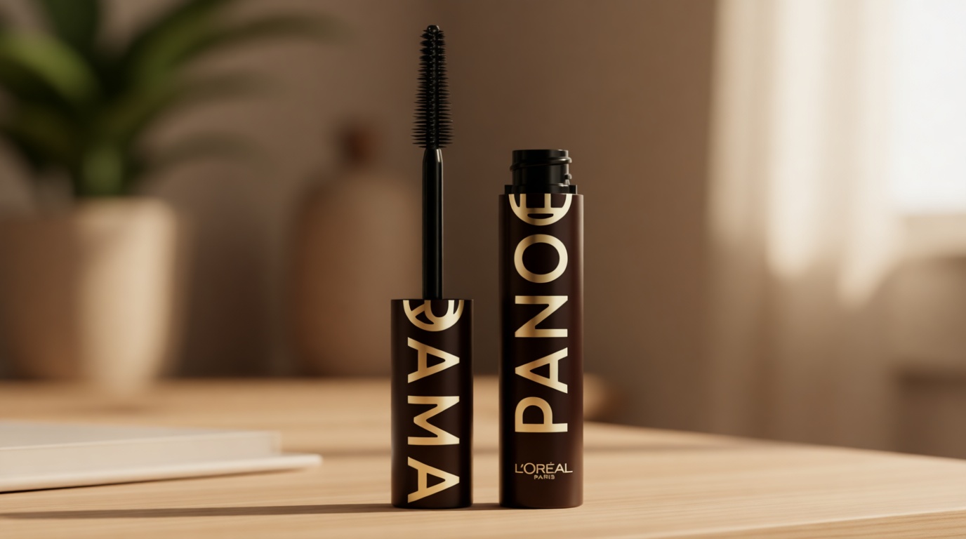 L'Oreal Paris Voluminous Panorama Chromatic Mascara, Volumizing and Lengthening Brown Mascara, Longwear, Smudge-Resistant and Washable, 705 Brown Leather