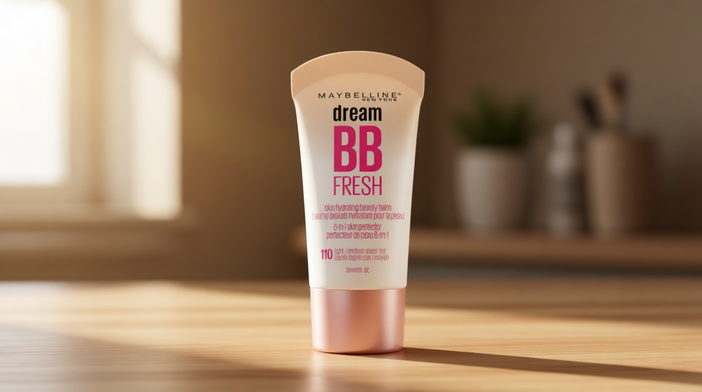 Maybelline Dream Fresh Skin Hydrating BB cream, 8-in-1 Skin Perfecting Beauty Balm with Broad Spectrum SPF 30, Sheer Tint Coverage, Oil-Free, Light/Medium, 1 Fl Oz