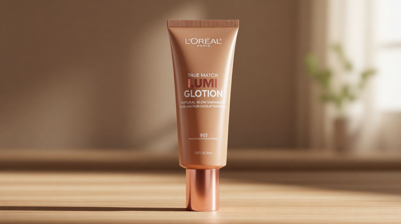 L'Oreal Paris Makeup True Match Lumi Glotion, Natural Glow Enhancer, Illuminator Highlighter, Bronzing Drops For a Sun-Kissed Glow, 903 Medium