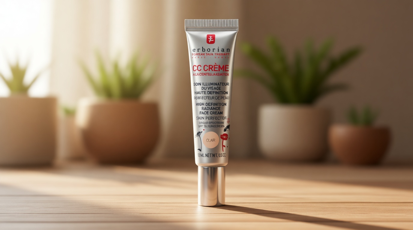Erborian CC Cream Color Correcting SPF 25, Tone-Evening Korean Skincare Makeup Hybrid, Moisturizes, Lightweight, Blurs Skin, Natural, Luminous Finish