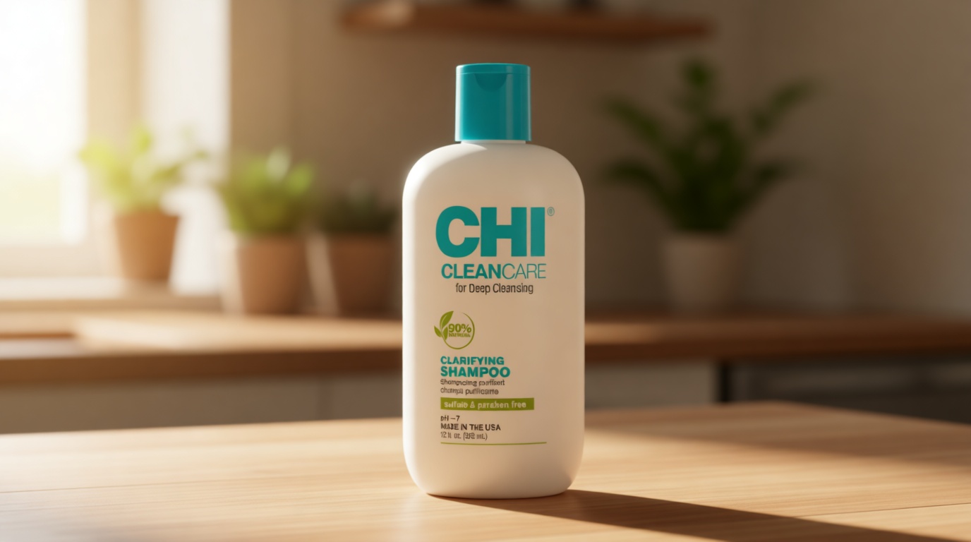 CHI CleanCare Clarifying Shampoo, Deeply Cleanses Hair & Scalp, Removes Build Up & Restores Moisture To Hair, Sulfate, Paraben, & Cruelty-Free, 12 Oz