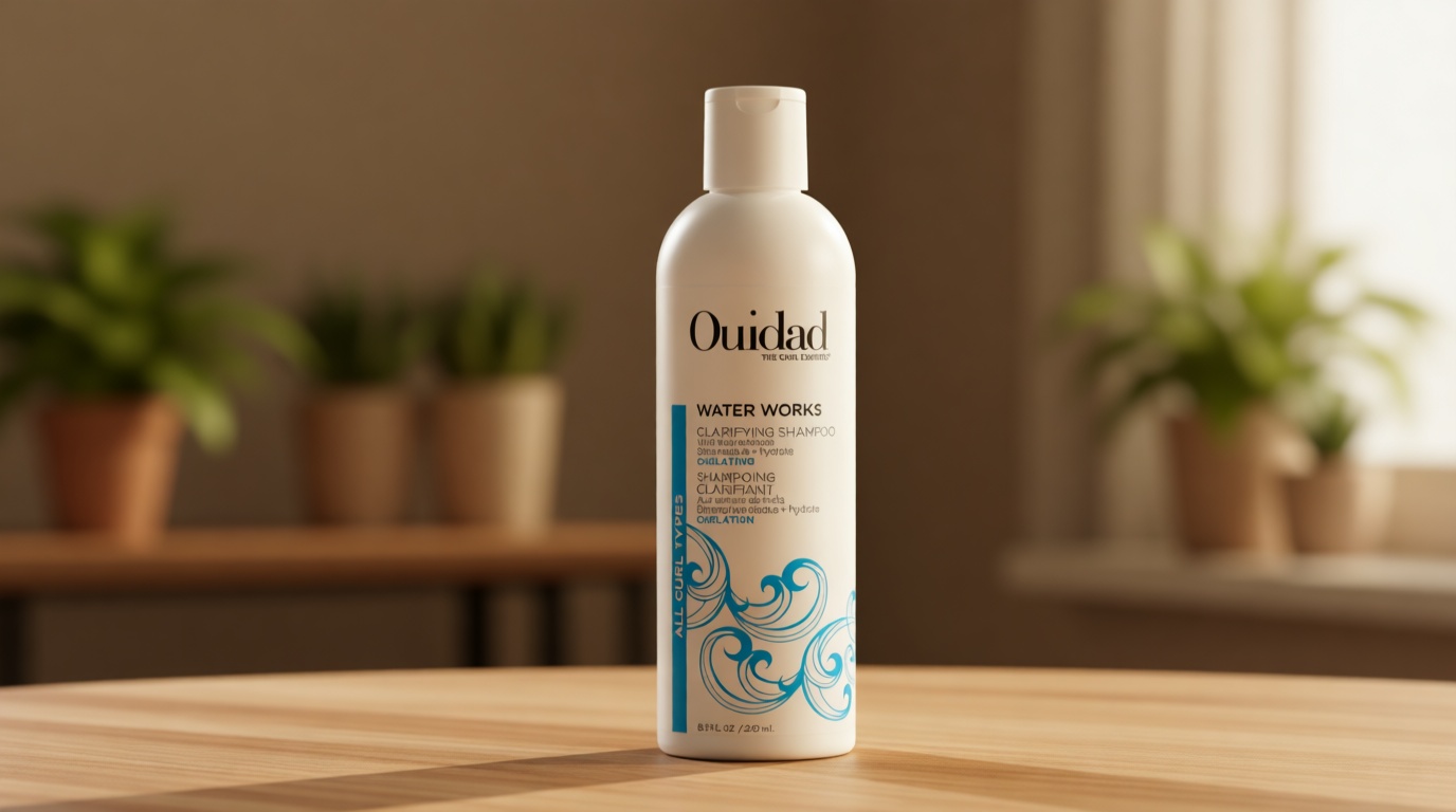 Ouidad Water Works Curly Hair Shampoo, Clarifying Shampoo for Build Up, Removes Impurities, Maintains Curls' Natural Moisture, For All Curl Types