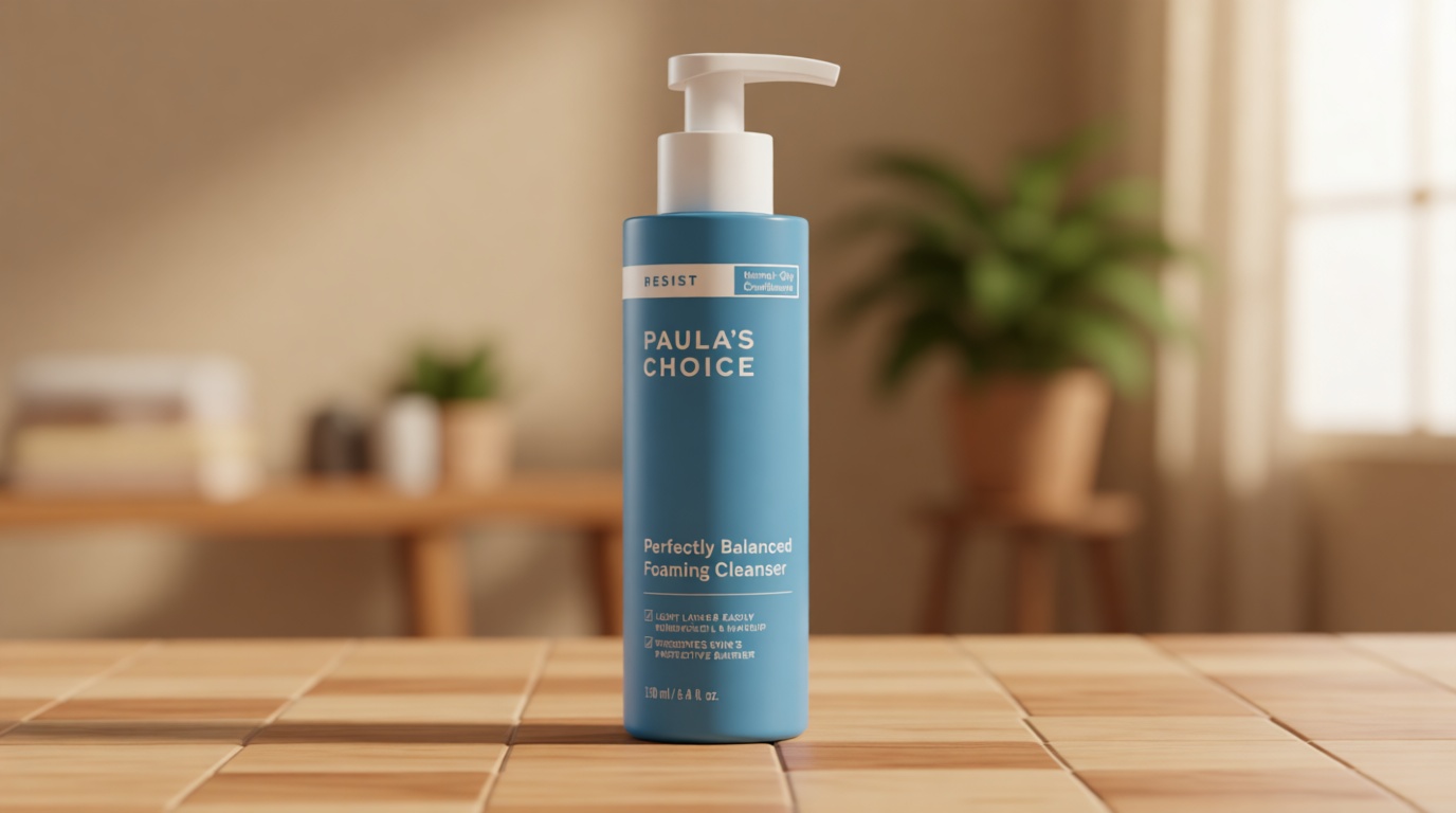 Paula's Choice RESIST Perfectly Balanced Foaming Facial Cleanser, Face Cleanser with Hyaluronic Acid & Aloe, Anti-Aging Face Wash, Large Pores & Oily Skin, Fragrance-Free